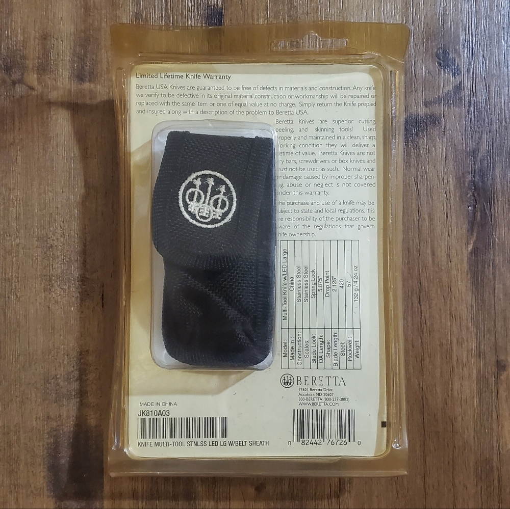 New Beretta Classic Multi Tool with Nylon Belt Sheath - JK810A03 - Picture 4 of 7